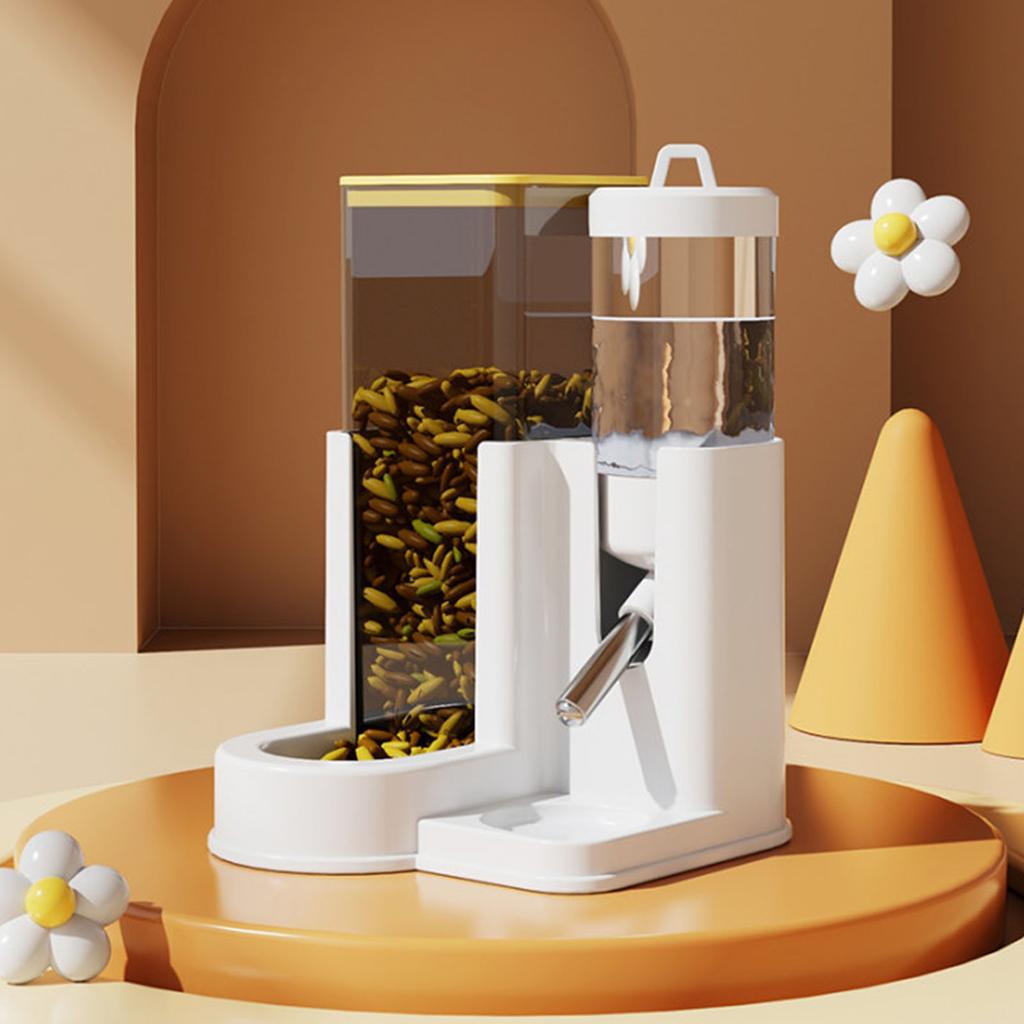 Transparent Automatic Hamster Feeder Water Dispenser Food and Water Feeder for Small Animal Easy Monitoring Designs