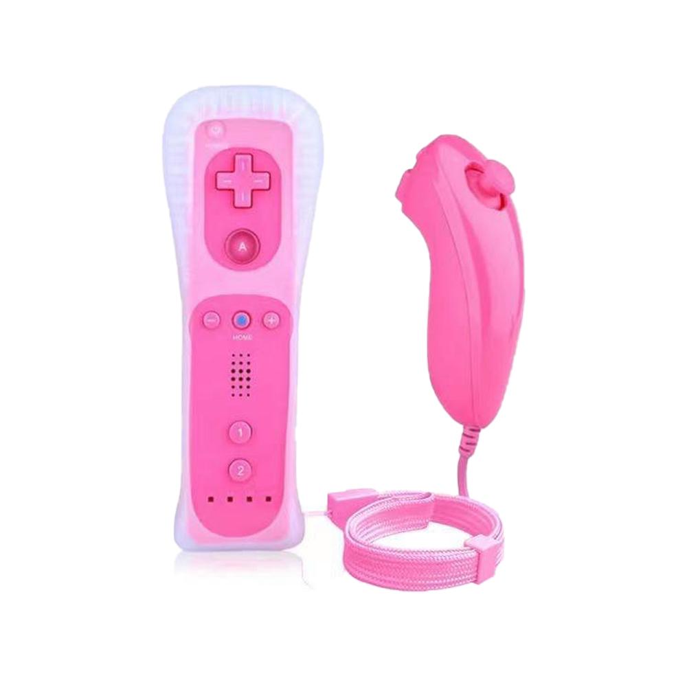 2-in-1 Game Controller Wireless Remote Control Vibration Motor Movement Double Stick Controller for Mandos De Wii Controller
