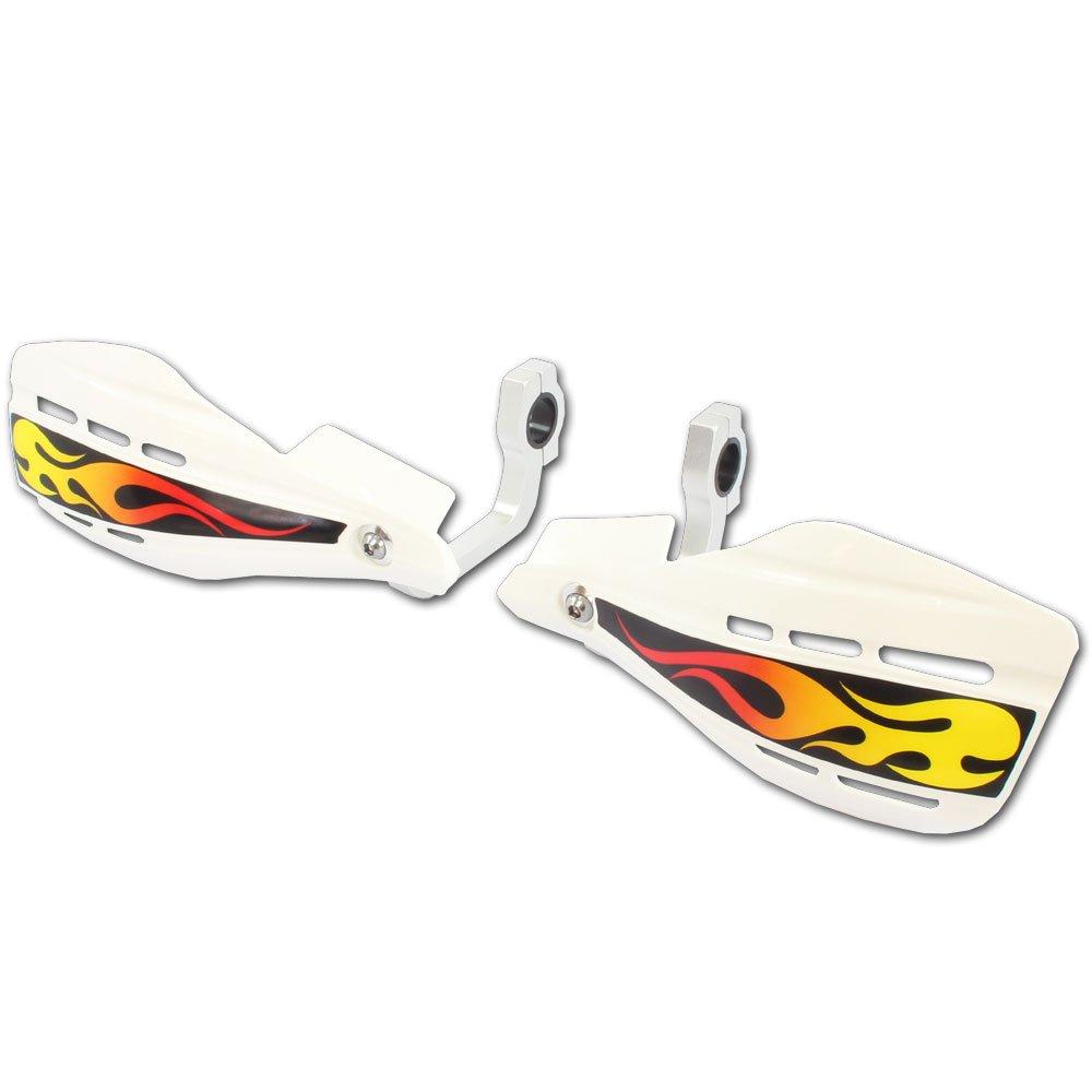 Rise Corporation Compact Knuckle Guard for White T05Z9990002WH 22.2mm Handlebars,