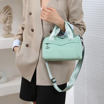 Gift Casual Canvas Crossbody Bag Multi-Purpose Solid Color Zipper Nylon Shoulder Bags Lightweight Tote Bags Women
