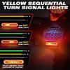 Universal Motorcycle Brake Light With Turn Signals 12V-80V Compact Dual Color Dirt Bike Light Waterproof For Atv Tail Light