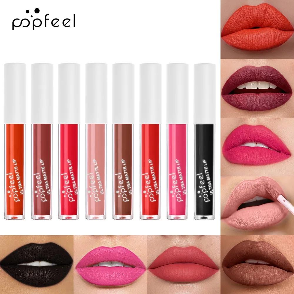 High-Pigment Ultra Matte Mist Lip Gloss Long-lasting Waterproof Moisturizing Velvet Lip Glaze Natural Healthy Lipstick Cosmetics