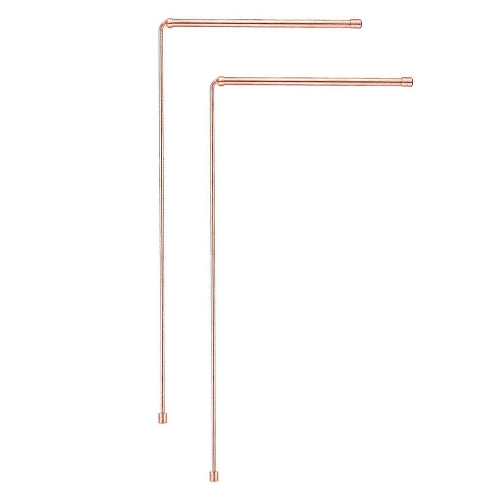 

2 Pcs 99.9% Copper Detector Rod Metal Detector Rod For Water/Treasure/Finding Tools Double Cylinder Detection Rod
