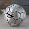 Creative Zinc Alloy Football Spherical Coin Piggy Bank For Children's Soccer Saving Pot Money Box Home Desktop Decoration