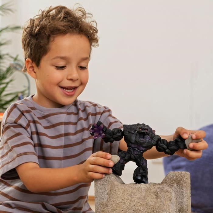 Dark Monster Figurine, Stone, Schleich 70158 ELDRADOR CREATURES, Mythical Creature with Movable Arms and Torso, From 7 Years