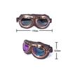 Retro gogle motocyklowe okulary Vintage Moto klasyczne gogle dla Harley Pilot Steampunk ATV Bike miedziany kask
