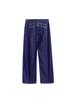 Patchwork Embroidery Denim Jacket and Wide-Leg Pants Set for Men & Women - Autumn Fashion, Retro College Style