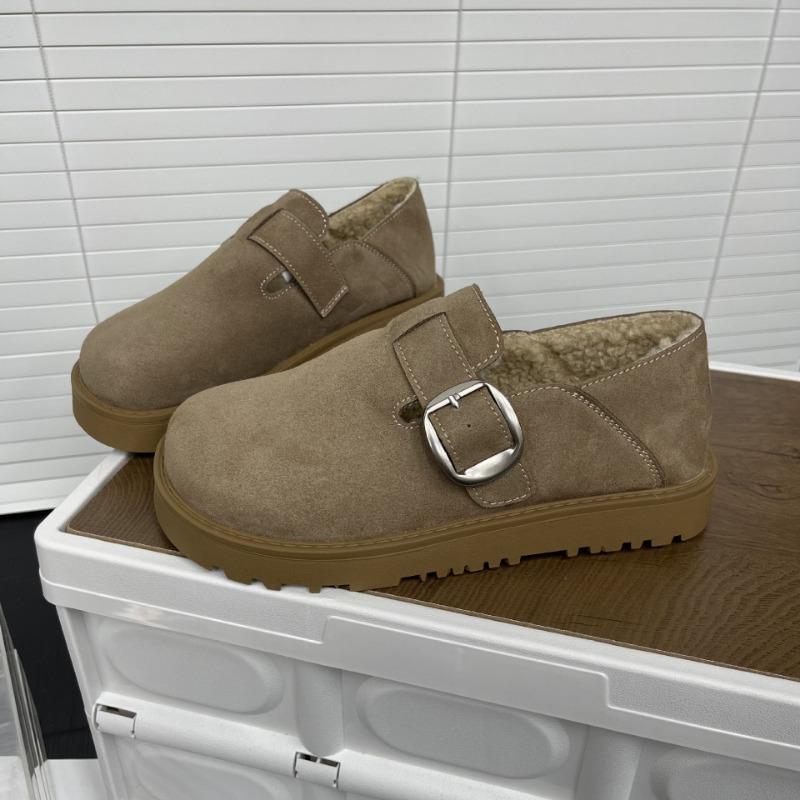 

Retro casual women s summer new round head soft sole one-word buckle with versatile casual shoes 35