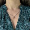 Серебряная подвеска с гранатом nano 1.45ct, фианитами (60002160)