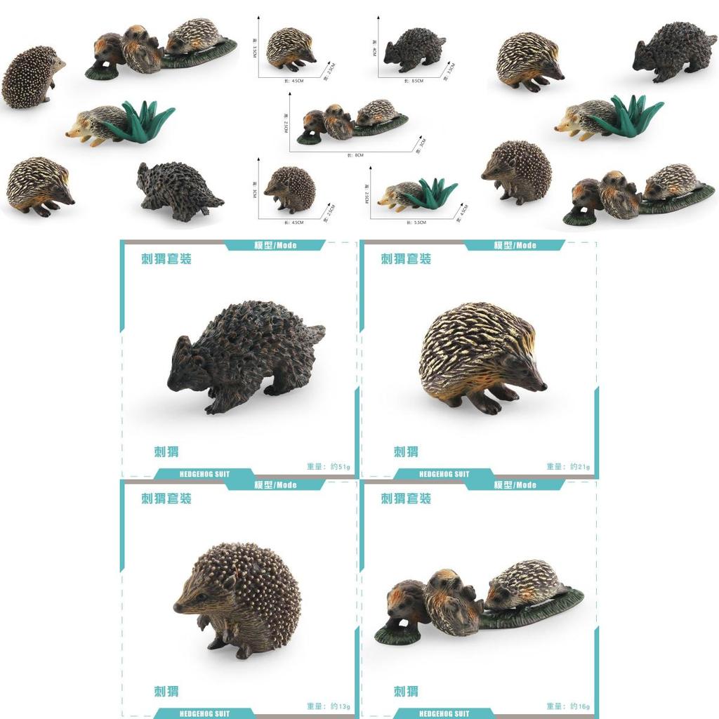 Realistic Pvc Hedgehog Model For Static Tabletop Decoration Cute Forest Animal