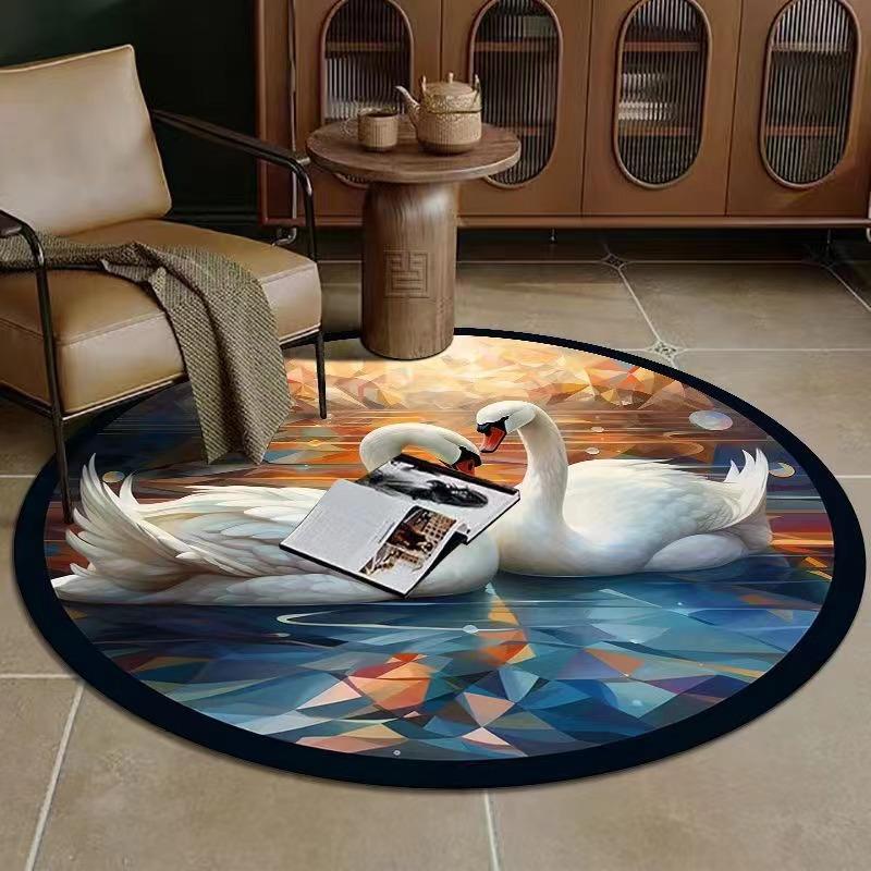 

Китайский классический ковер для гостиной, круглый, в античном стиле, декоративный напольный коврик, домашний, для кабинета, противоскользящий напольный коврик 100cmx100cm