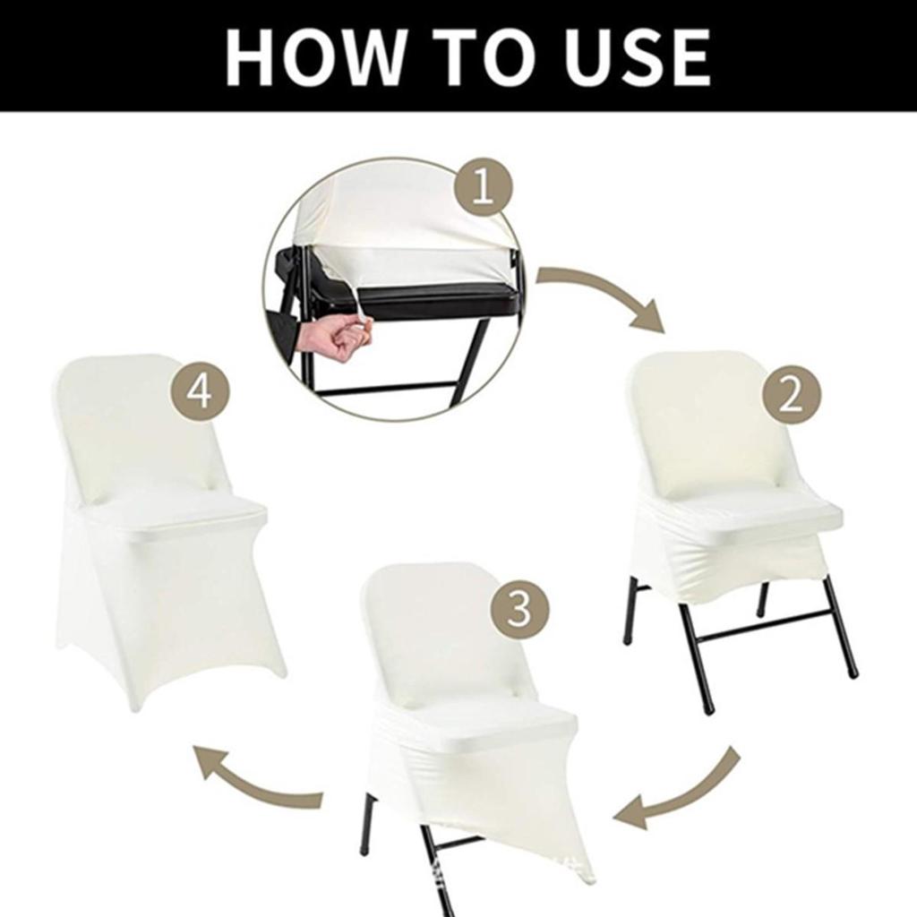 High Elasticity All-Inclusive Folding Chair Cover for Weddings and Banquets