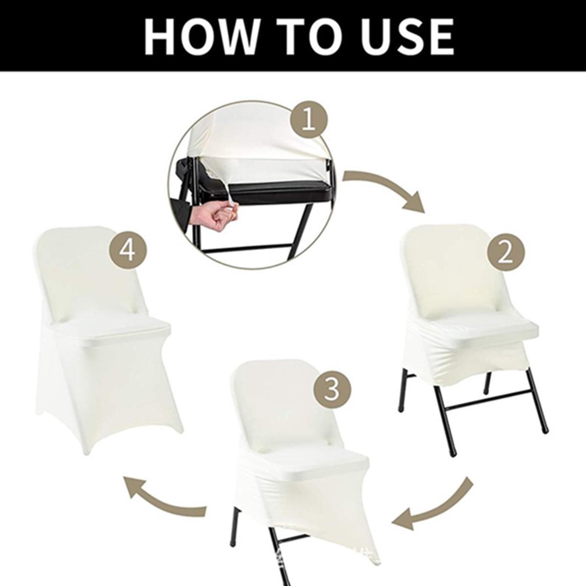 

Высокоэластичный складной чехол для стула для свадеб и банкетов - Всеобъемлющий чехол из гостиничного льна White Thin Version