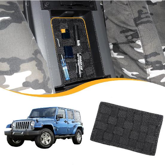 

Center Console Organizer Storage Compatible with 2021 2022 2023 2024 2025 Ford Bronco 2/4 Door Interior Accessories Armrest Tactical Webbing Molle For Wrangler JK 4Runner