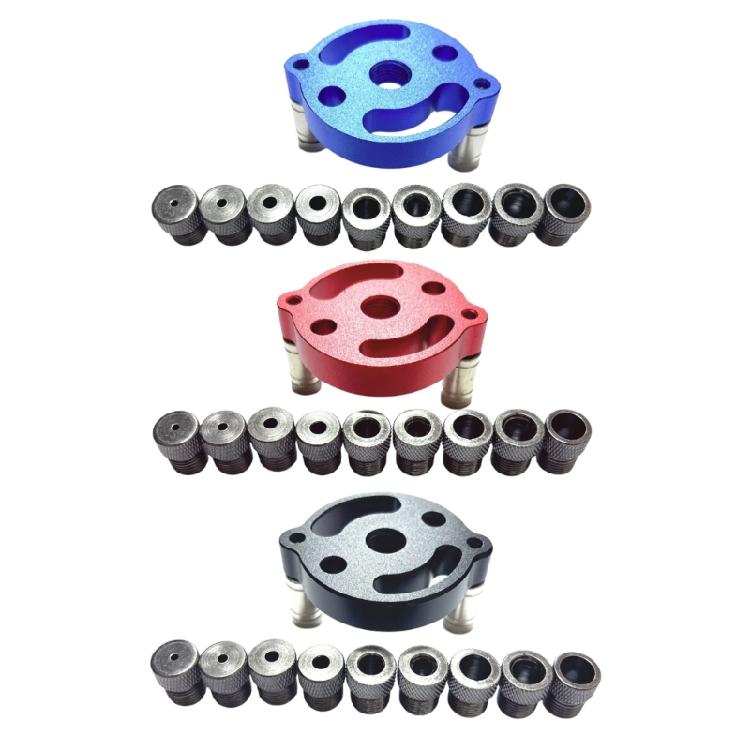 Heavy Duty Hole Positioning Tool Woodworking Doweling Jig Set 9 Bushings 2Mm-10Mm Precise Drill Guide Aluminum Alloy Adjustable Feet
