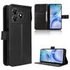 For ZTE Blade A36 Leather Wallet Case with Strap Diamond Texture Phone Cover