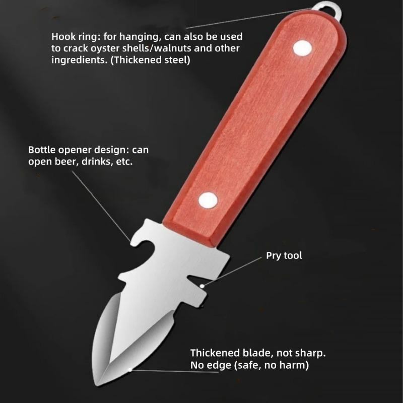 Austernmesser Scharfkantiger Schäler Schale Meeresfrüchte Öffner Werkzeug Edelstahl Muschelöffner für Austern Muscheln Krötenfisch Krabbenschalen