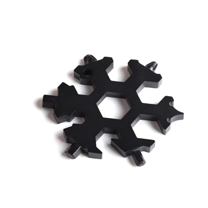 18 In 1 Snowflake Snow Wrench Tool Spanner Hex Wrench Multifunction Camping Outdoor Survive Tools Bottle Opener Screwdriver