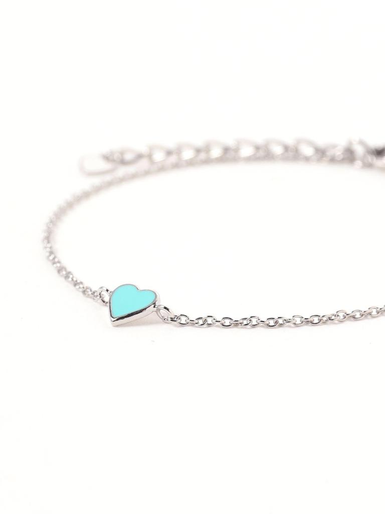 Ray BEAMS Petit Epo Heart Bracelet, Women's, Mint Blue, One Size