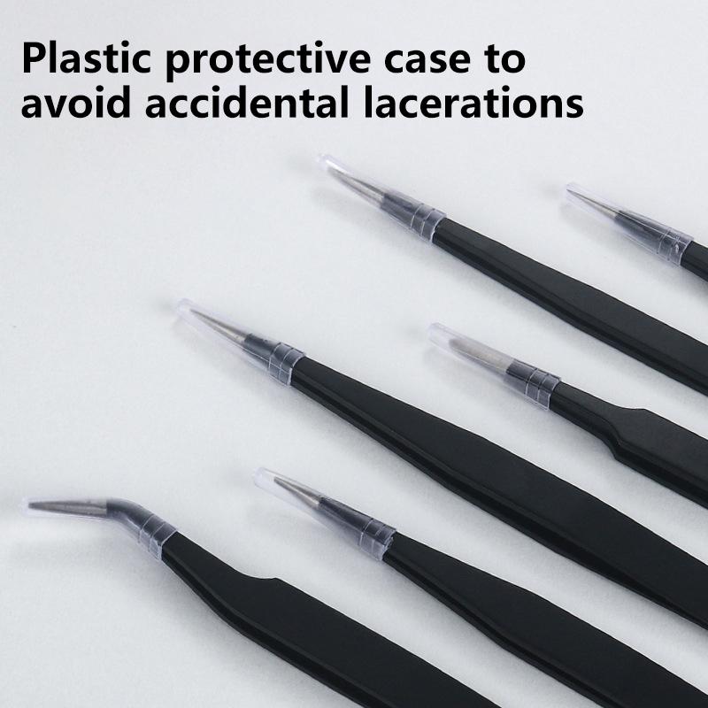 Eyelashes Tweezers Scrapbook Sticker Tape Picking DIY Journal Hand Account Tweezers Stainless Steel Mobile Phone Repair Tweezer