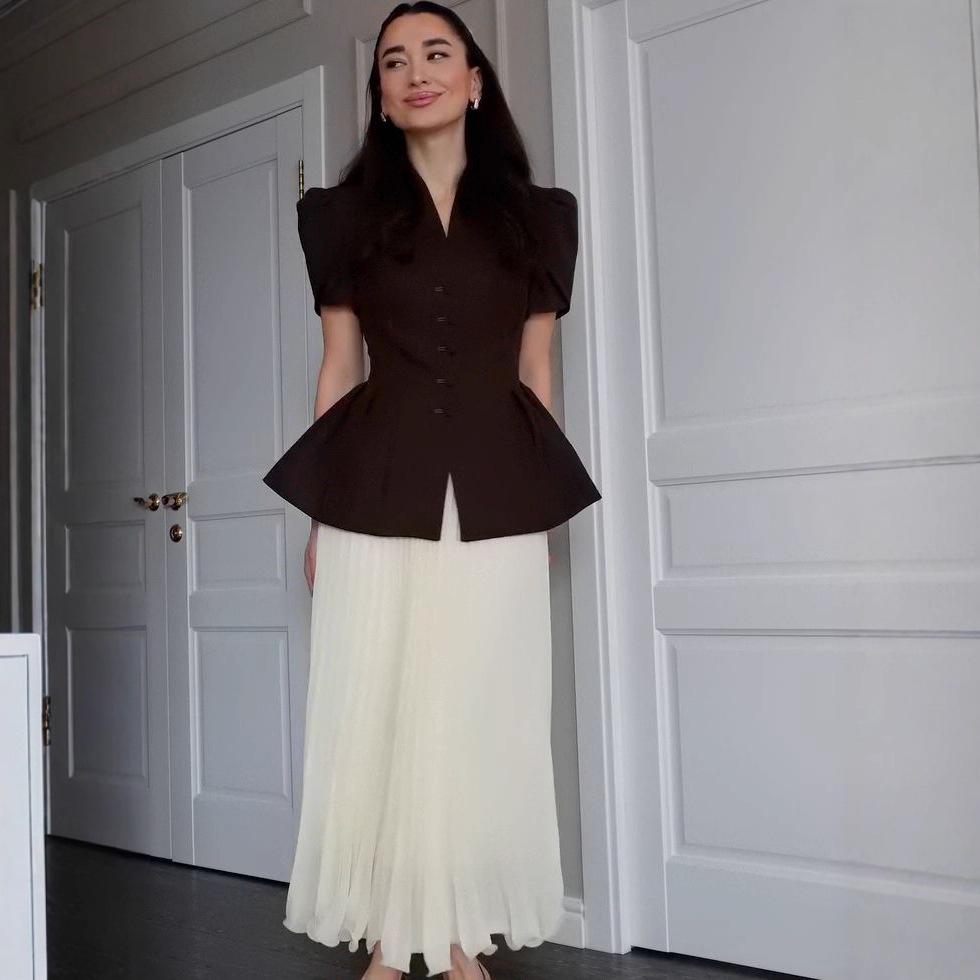Autumn 2025 European Waist-Hugging Cardigan Dress - Women s Hip Wrap Skirt S чёрный