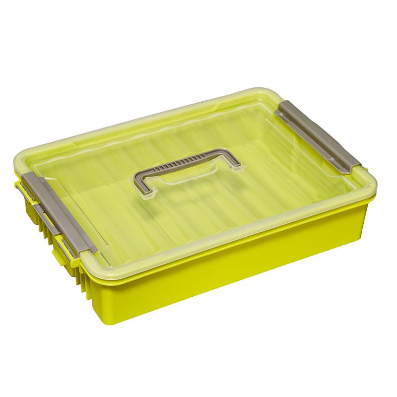 

Multi-Layer Transparent Building Block Organizer with Compartmental Storage Single Layer