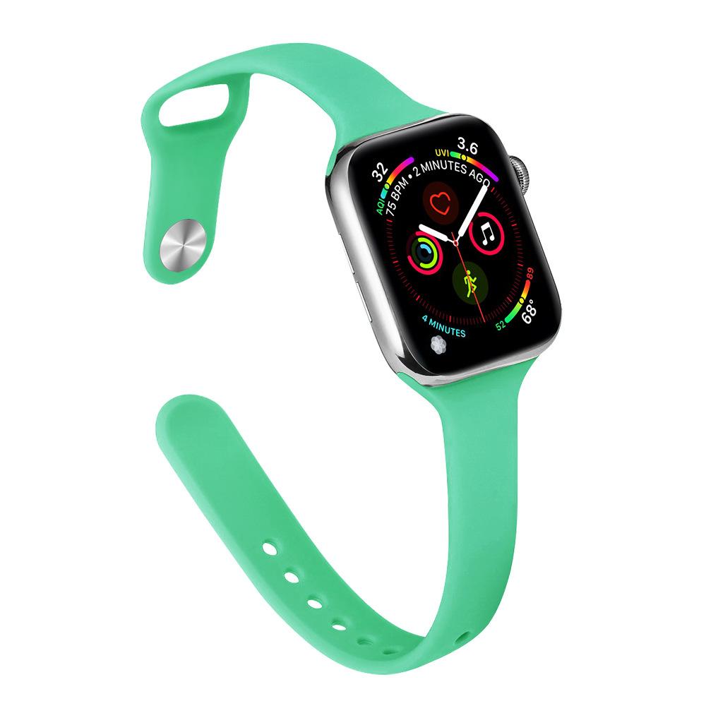 Slim Waist Silicone Watch Strap for Apple Watch Series 1-12, Ultra 1-3, SE3