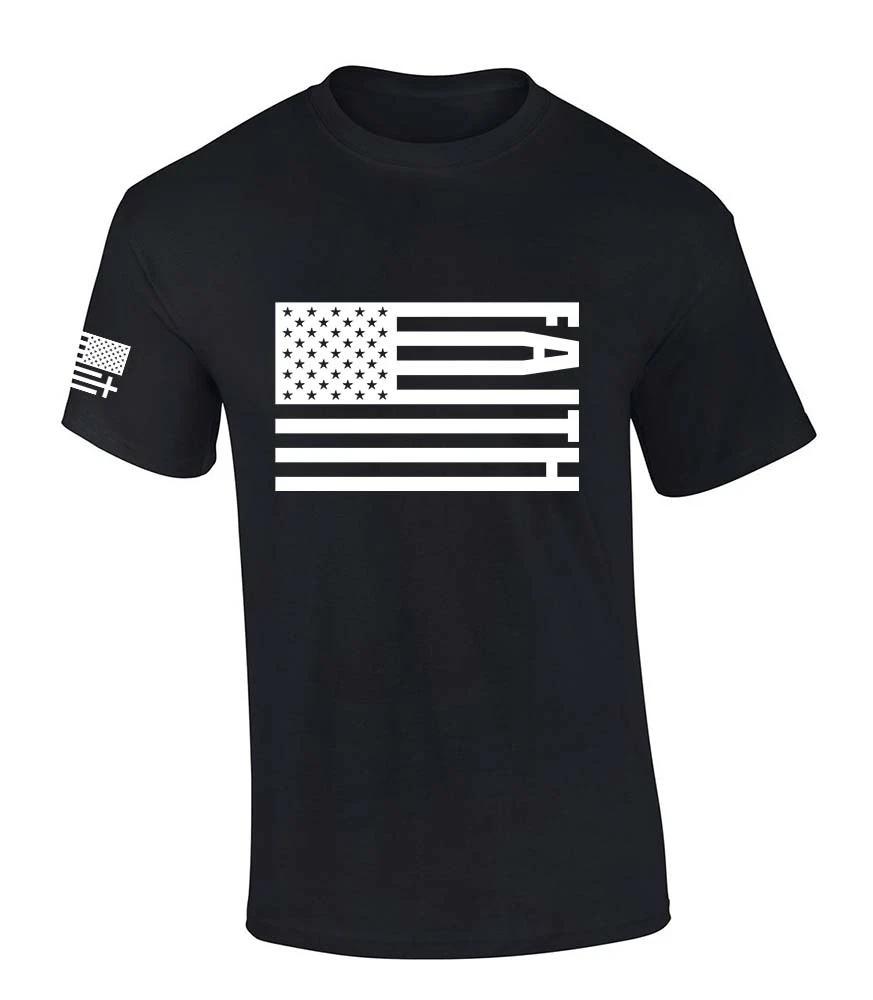 Trenz Shirt Company Mens Christian TShirt Patriotic American Flag Faith Jesus 3XL