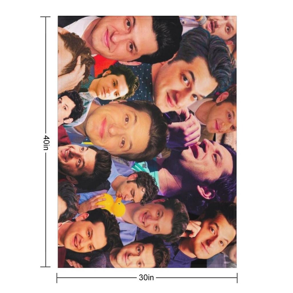 Ben Schwartz Collage Throw Blanket Luxury Designer Cute Sofa Decorative Beds Blankets