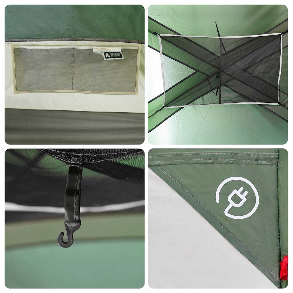 Family Tent for 10 Persons Green Waterproof
