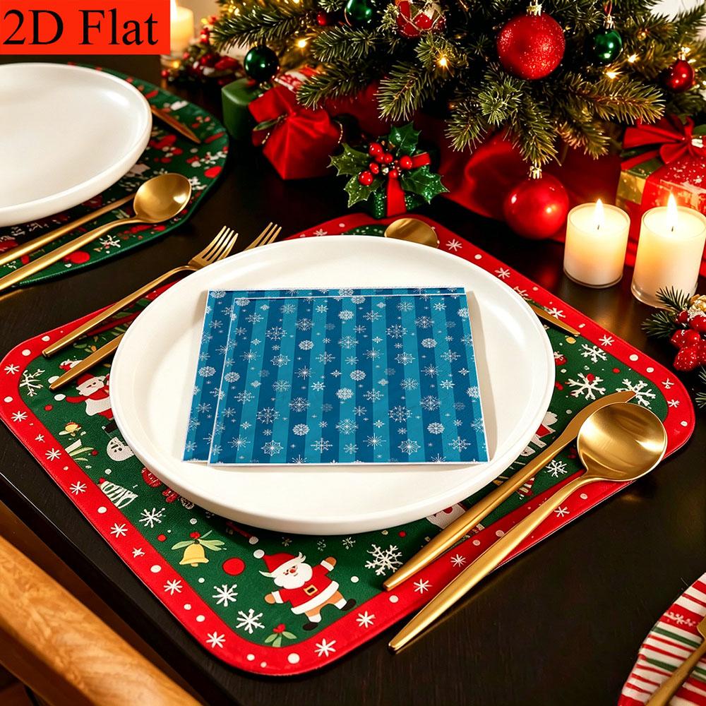20pcs Disposable Napkins with Snowflake Pattern Print for Wedding,Parties,and Daily Use for Thanksgiving Fall Christmas Table Decoration