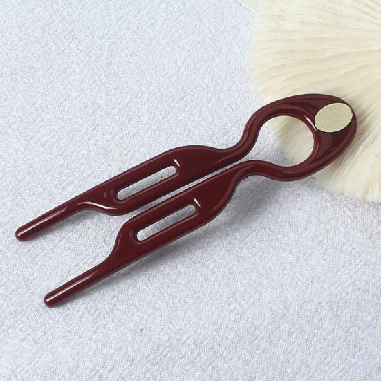 Plastik Saç Çubuğu U Şekilli Tasarım İnsancıllaştırılmış Saç Çatalı Arka Kafa Kadın Saç Bakım Aracı Saç Aksesuarı