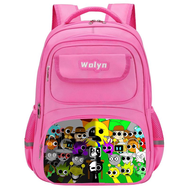 Caja de Ritmos Sprunki Juego Anime Mochila Estudiante Bolsa Escolar Bolsa Multifuncional