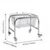 Large Capacity Mobile Trolley Storage Rack Convenient Book Shelf Home Snack Storage Basket  Bedroom