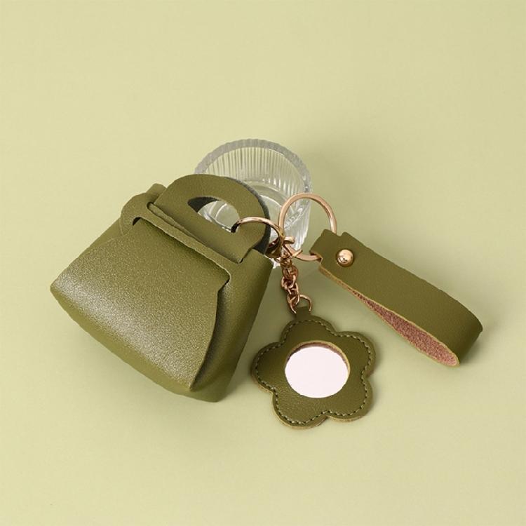 Taschenschlüsselanhänger PU-Leder-Schlüsselanhänger Kleine Aufbewahrungstasche Leder-Taschenanhänger Schlüsselanhänger Leder-Schlüsselanhänger