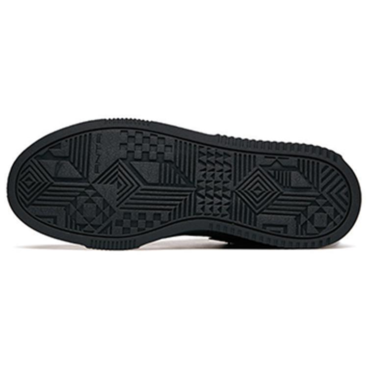 New Anta Anti Slip Wear Resistant Low Top Skateboard Shoes Men's Black 112148073-1