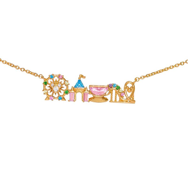 

New Cute Colorful Zircon Amusement Park Necklace For Women Girl Castle Vegetable Pendant Chain Necklaces Fashion Jewelry