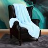Aqua Blue Long Plush Blanket, Soft and Skin-friendly, Premium Feel. It Can Be Used as a Sofa Throw to Elevate Home Decor, or as a Shawl Blanket