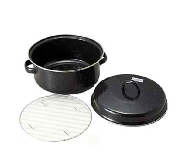 Pearl Metal Iroriya Enamel Baking Pot, 22cm, HB-4903