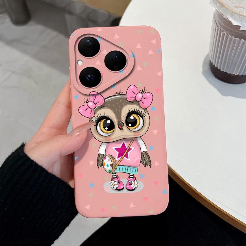 

Чехол для телефона Huawei Pura 80 Pro Nova Y70 Y90 Y61 Y72 4E 5T 6 7 8 9 SE с милым узором совы, мягкий силиконовый противоударный защитный чехол на заднюю панель для Huawei Capa Huawei Pura 80