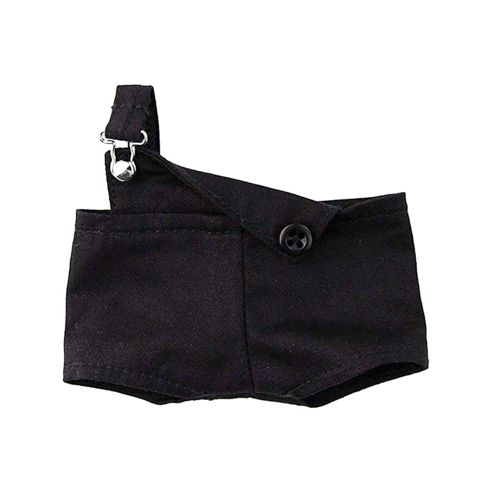 

Для 17 см детской одежды, кукольной одежды, брюк с одним плечевым ремнем, сидящей вечеринки, наряд с подвеской из винила в виде макарон чёрный