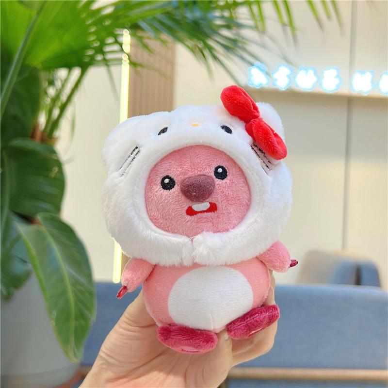 Internet Celebrity Cute Cute Little Beaver Pendant Plush Toy Doll Bag Pendant Keychain Rag Doll