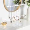 Acrylic Hairband Display Stand 2-Tier T-bar Hair Hoop Headband Hanging-Jewelry Organizer for Necklaces Bracelet Earring