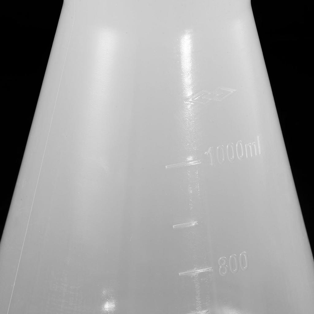 PATIKIL 1000ml Plastic Erlenmeyer Flask, 1 Piece, Wide-Mouth Erlenmeyer Flask for Laboratory Use, Clear