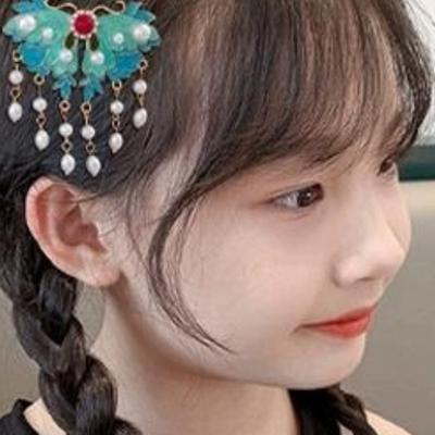 1 Stück Stück Chinesischer Stil Kinder Blumen Haarspange Hanfu Kopfschmuck Mädchen Haarschmuck Quaste Kinder Haarnadel Haarschmuck