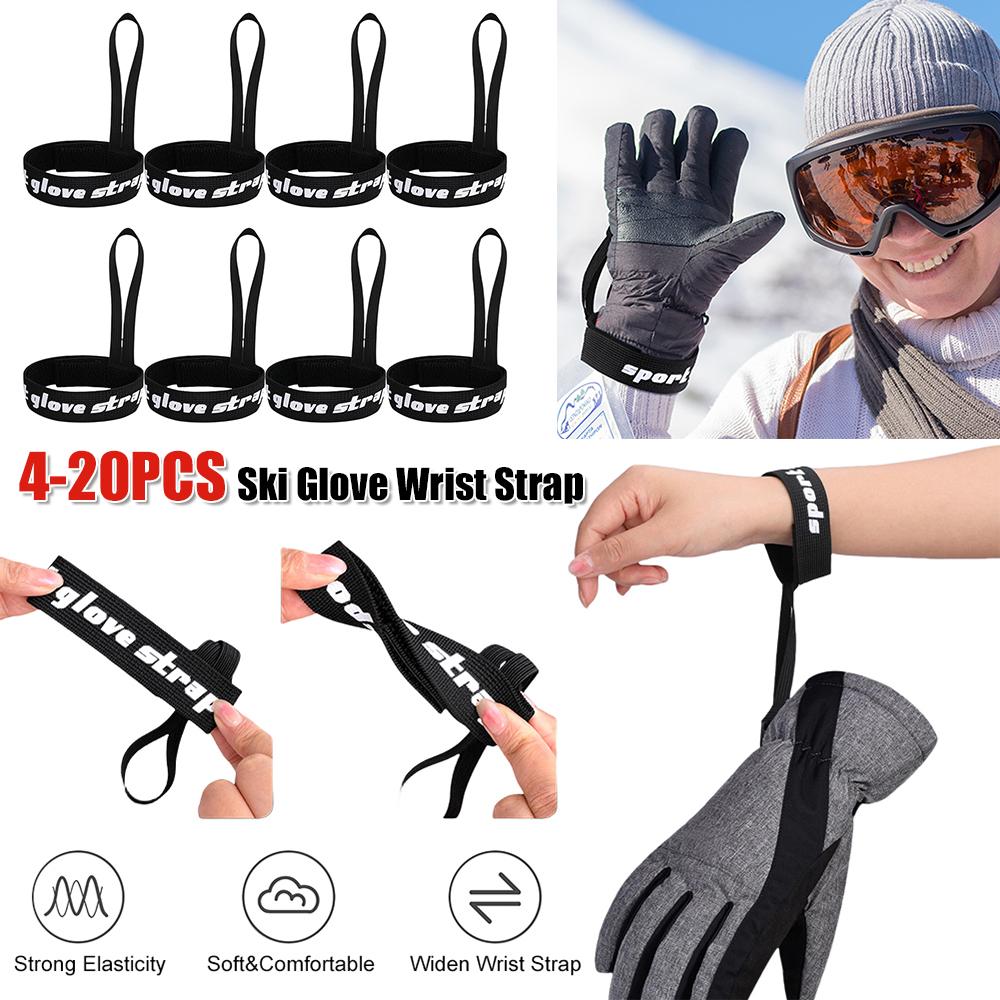 Handschuh-Handgelenkband Anti-Verlust Handschuh-Sicherheitsband Elastischer Skihandschuh-Leinenhalter für Camping Skifahren Outdoor-Aktivitäten
