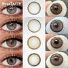 1 Pair 2pc 14.0mm Yearly Disposable 40% Water Brown&gray Myopia Contact Lenses Natural and Comfortable Color Contact Lenses