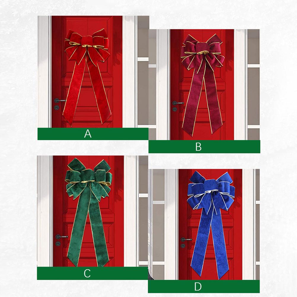 Christmas Decoration Supplies Flannelette Retro Ribbon Bow-Knot Pendant New