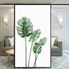 Window Film Privacy Green Leaves Frosted Glass Sticker Heat Insulation and Anti UV Blocking Self Adhesive sticker for Home