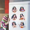 6pcs/Set Female Hero Series Diamond Painting Magnets for Refrigerator Diamond Art Fridge Magnets for Adults Diamond Art Refrigerator Magnets Kits